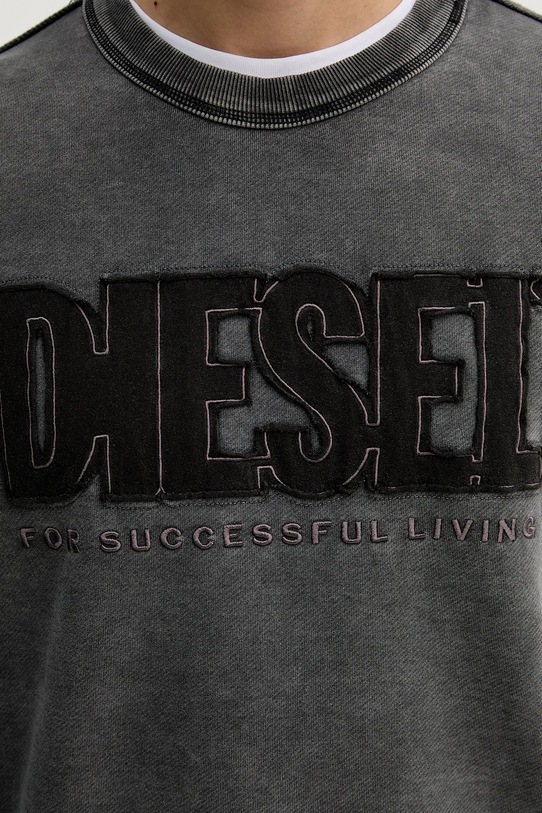 Diesel bluza bawełniana S-BOXT-RAW-V1 A20463.0KMAG szary