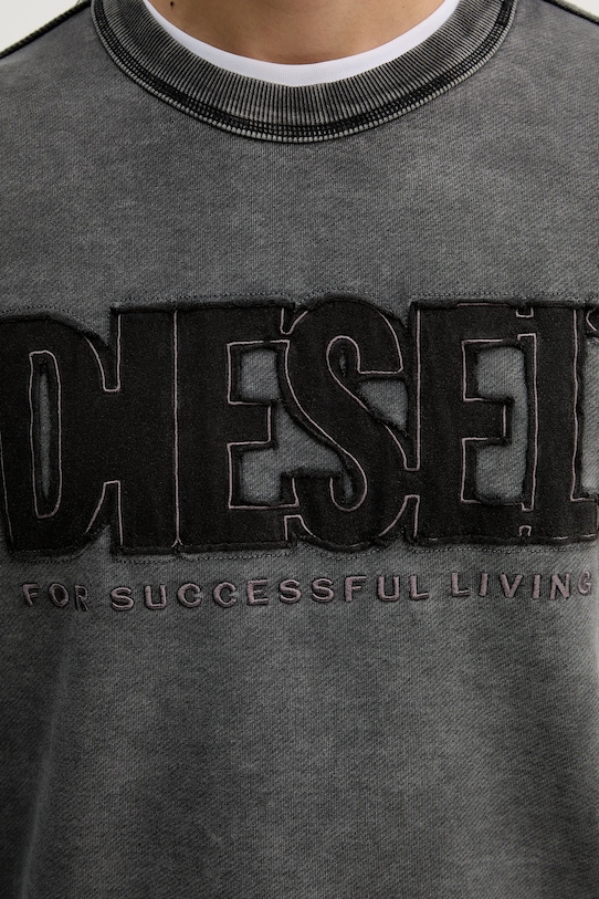 Diesel bluza bawełniana S-BOXT-RAW-V1 A20463.0KMAG szary