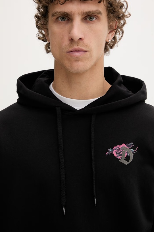 Diesel bluza z kapturem męska bawełniana S-MACS-HOOD-V1 czarny A22499.0NSEX
