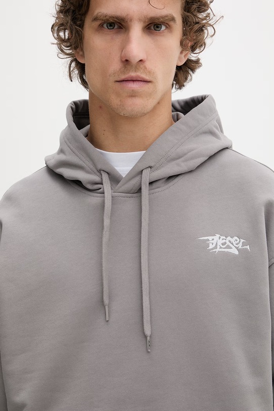 Diesel bluza męska bawełniana S-MACS-HOOD-V2 szary A22502.0NSEX