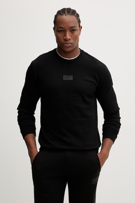 Ρούχα Βαμβακερή μπλούζα EA7 Emporio Armani AF17787.7M001489 μαύρο
