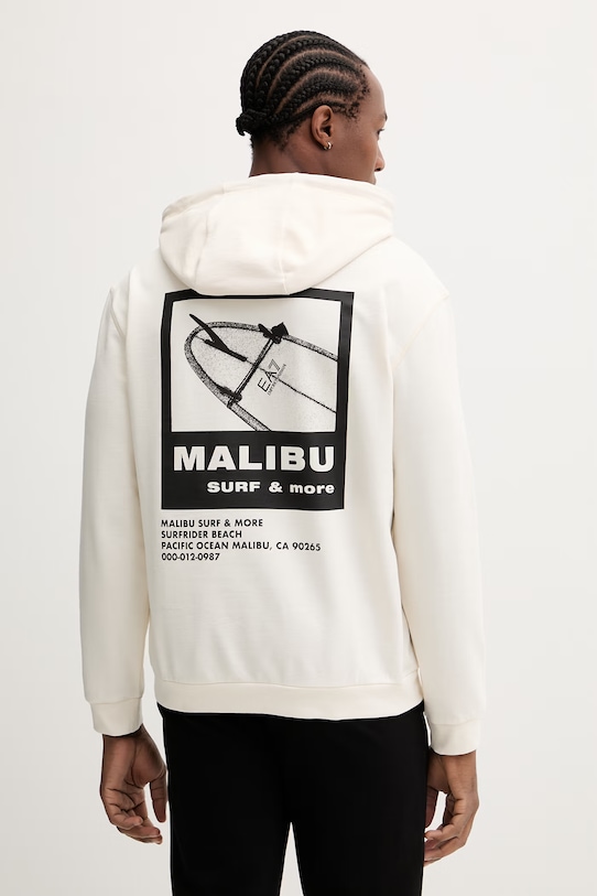 Odzież EA7 Emporio Armani bluza bawełniana AF22266.7M001403 beżowy