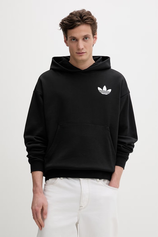 Дрехи Памучен суичър adidas Originals World Wide Hoops KA9358 черен