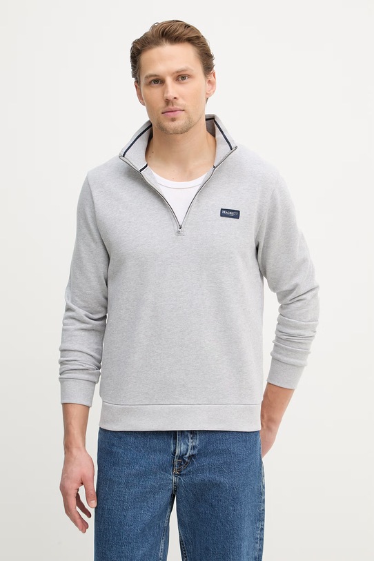 Hackett London bluza bawełniana bawełna szary HM5800090