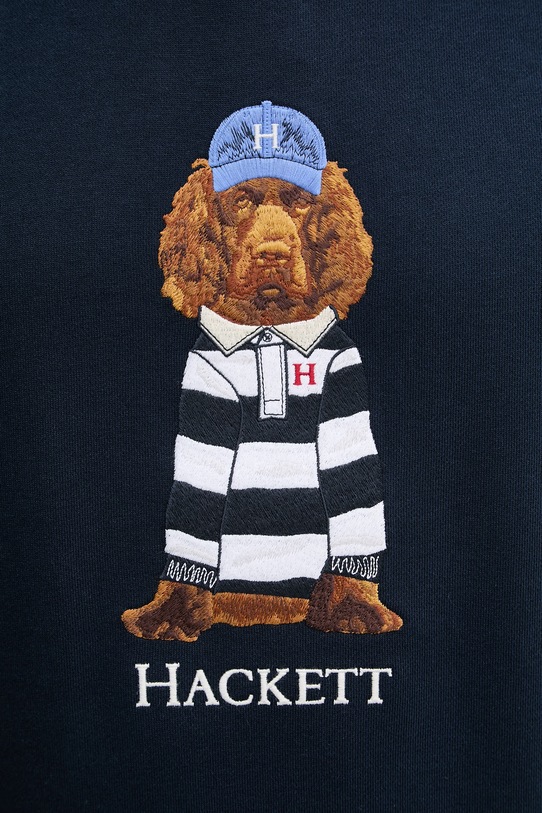 Bombažen pulover Hackett London HM5800093 mornarsko modra