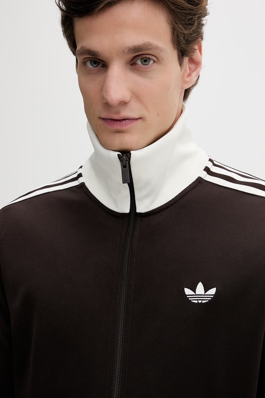 Pulover adidas Originals Beckenbauer rjava KE1665