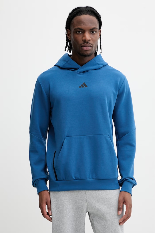 adidas Performance bluza z kapturem niebieski KE3541