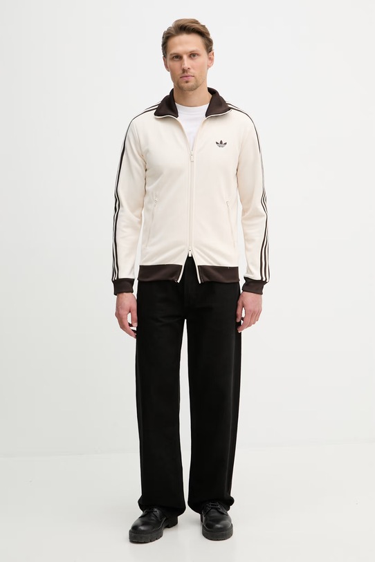 adidas Originals Μπλούζα με κουμπιά ανδρική με βαμβάκι KQ9491 μπεζ SS26