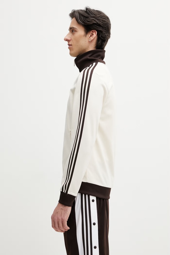 adidas Originals bluza rozpinana z bawełną męska KQ9491 beżowy SS26