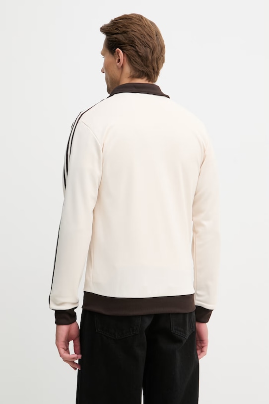 Одяг adidas Originals кофта, що розстібається чоловіча з бавовною KQ9491 бежевий