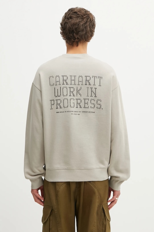 Carhartt WIP bluza bawełniana Punched Sweat gładkie beżowy I036039.3GEXX