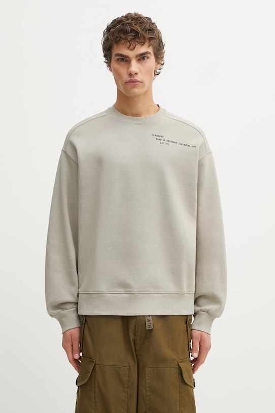 Odzież Carhartt WIP bluza bawełniana Punched Sweat I036039.3GEXX beżowy