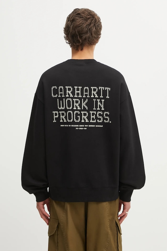 Carhartt WIP bluza bawełniana Punched Sweat nadruk czarny I036039.89XX