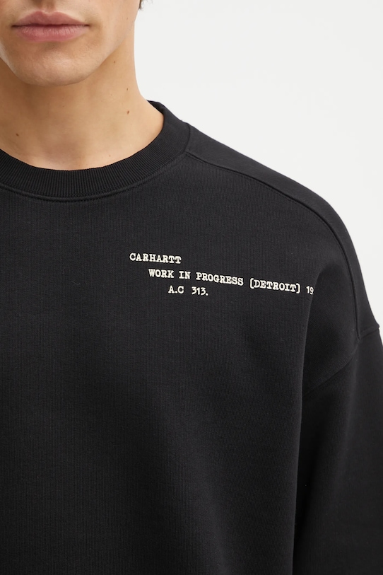 Carhartt WIP bluza bawełniana Punched Sweat czarny I036039.89XX