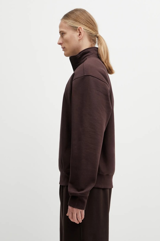 Carhartt WIP bluza Half Zip American Script Sweat I027014.33HXX brązowy SS26