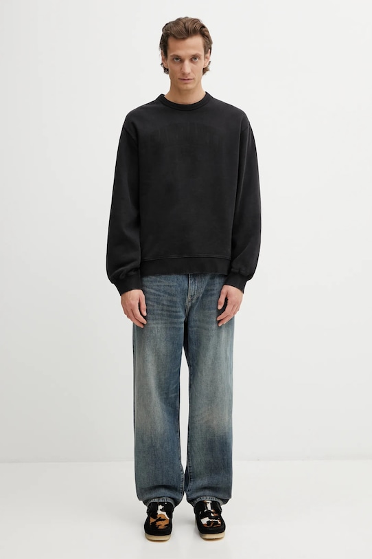 Βαμβακερή μπλούζα Carhartt WIP Faded Pond Corps Sweat I036065.8960 μαύρο