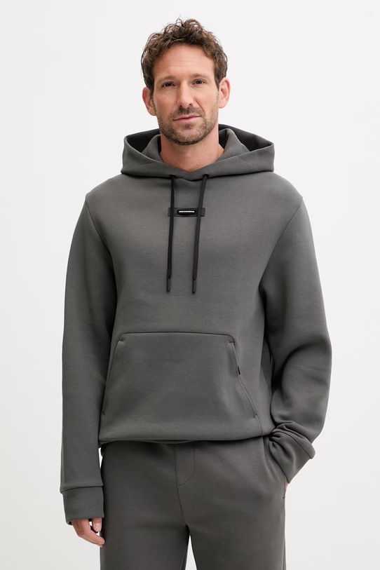 On bluza treningowa męska z bawełną Focus Tech zielony 1MF30290345