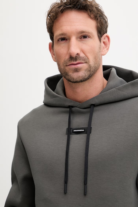 On bluza treningowa męska z bawełną Focus Tech zielony 1MF30290345