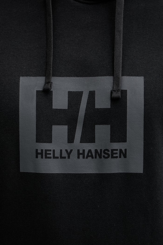 Helly Hansen bluza z kapturem męska bawełniana HH BOX 54526 czarny
