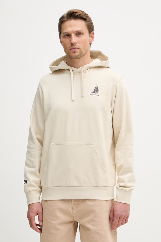 Odzież Helly Hansen bluza męska bawełniana SHORELINE 54546 beżowy