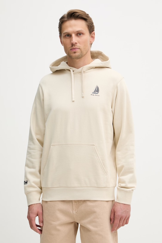 Odzież Helly Hansen bluza męska bawełniana SHORELINE 54546 beżowy