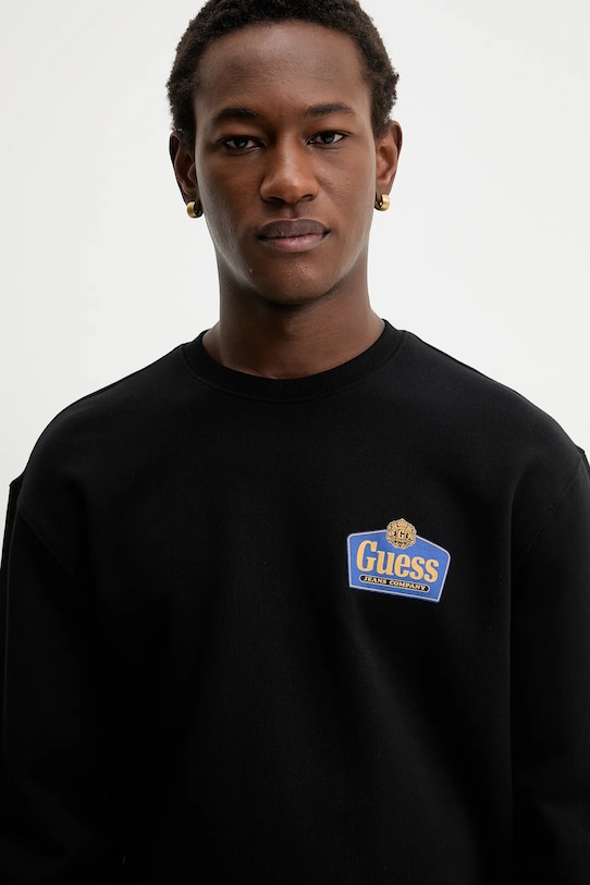 Бавовняна кофта Guess Jeans чорний M6RQ21.KCPR1