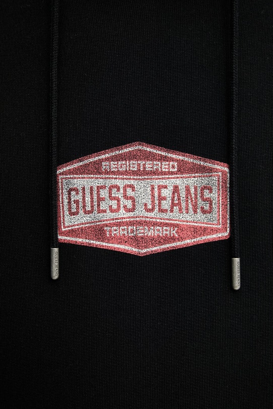 Guess Jeans pamut melegítőfelső M6RQ25.KCPR1 fekete