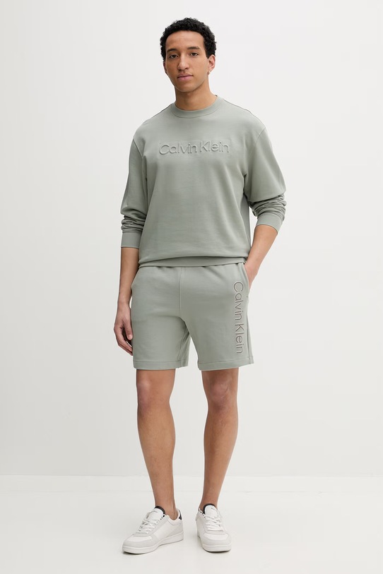 Calvin Klein pulover moški bombažen LV04LF230G zelena SS26