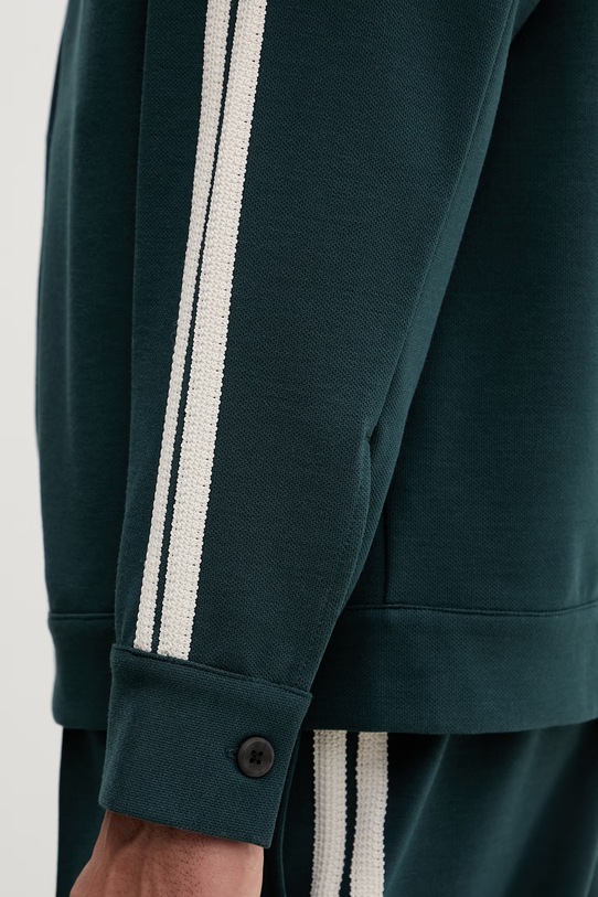 Calvin Klein hanorac cu fermoar bărbătesc cu modal LV04LF233G verde