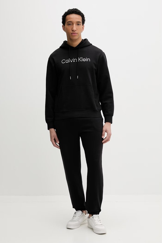 Calvin Klein mikina s kapucí pánská bavlněná LV04LF242G černá SS26