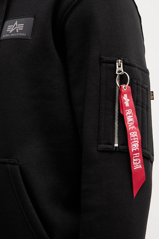Alpha Industries bluza Backprint Hoodie Mirror Camo 178318MC czarny