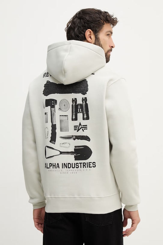 Alpha Industries bluza Return To Base Hoodie z kapturem beżowy 266338