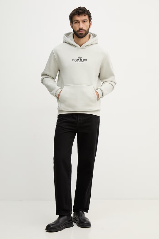 Alpha Industries bluza Return To Base Hoodie 266338 beżowy SS26