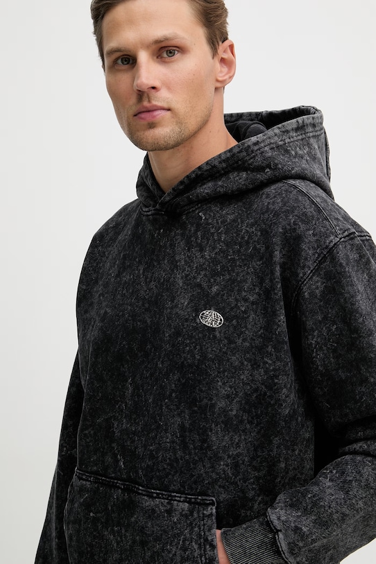 Alpha Industries bluza bawełniana World Embroidery Hoodie czarny 266333