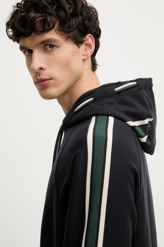 Emporio Armani bluza z kapturem męska z bawełną EM005199.AF24209 granatowy