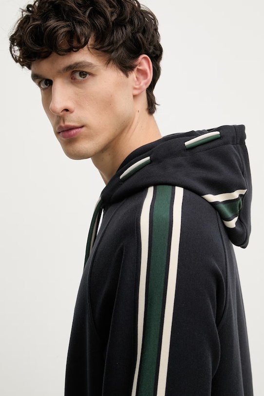 Emporio Armani bluza z kapturem męska z bawełną EM005199.AF24209 granatowy