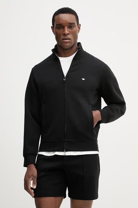 Pulover Emporio Armani Brez kapuce črna EM004536.AF10013