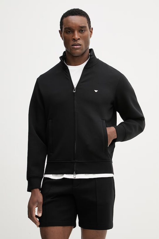 Pulover Emporio Armani Brez kapuce črna EM004536.AF10013