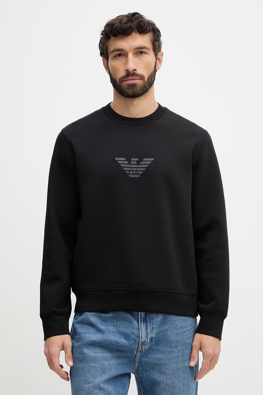 Emporio Armani bluza z elastanem czarny EM004541.AF10013