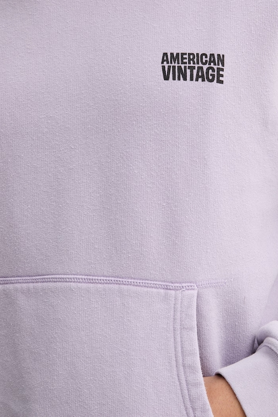 American Vintage bluza bawełniana MPLI03C fioletowy