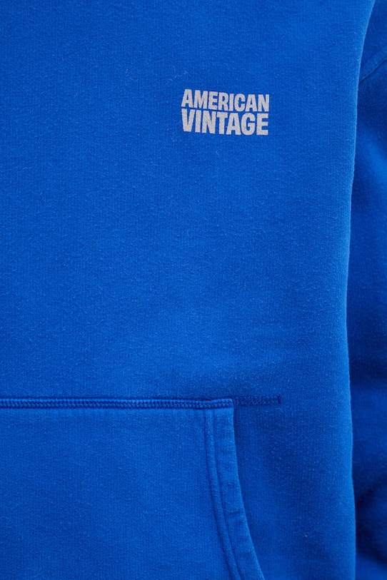 American Vintage bluza bawełniana MPLI03C niebieski