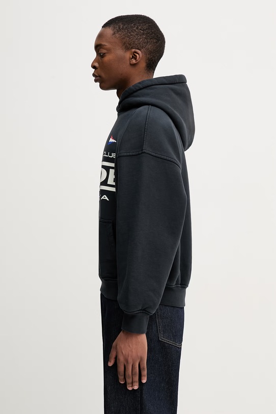 RHUDE Regatta Club bluza z kapturem bawełniana męska RHPS26HO01012 granatowy SS26