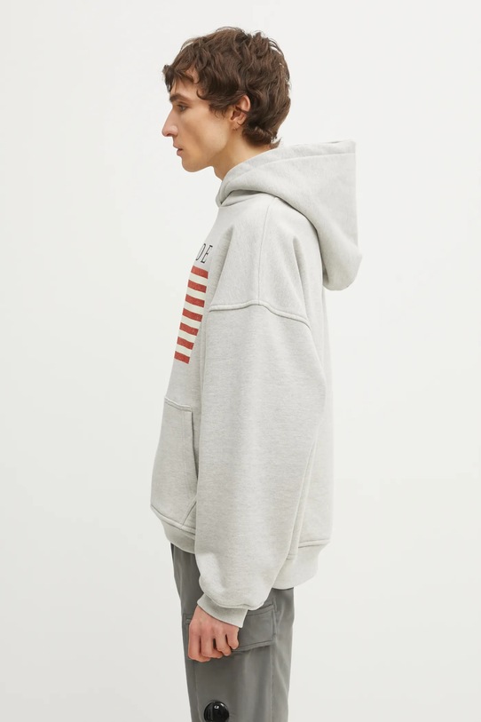 RHUDE bluza bawełniana USA Flag RHPS26HO01103 szary SS26