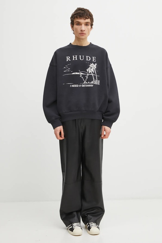 RHUDE bluza bawełniana I Need A Getaway RHPS26ST01012 czarny