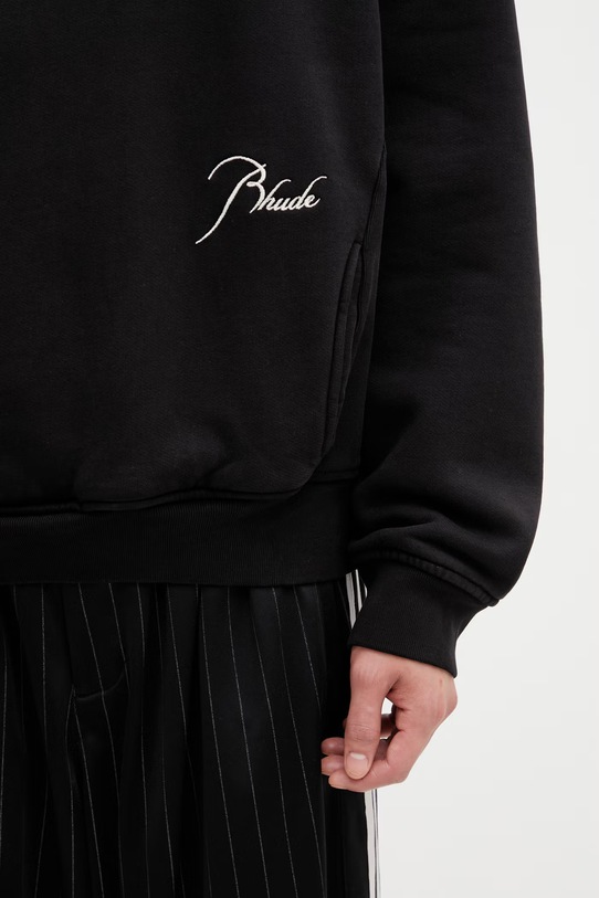 RHUDE Classique bluza bawełniana męska czarny RHSS26ST05012