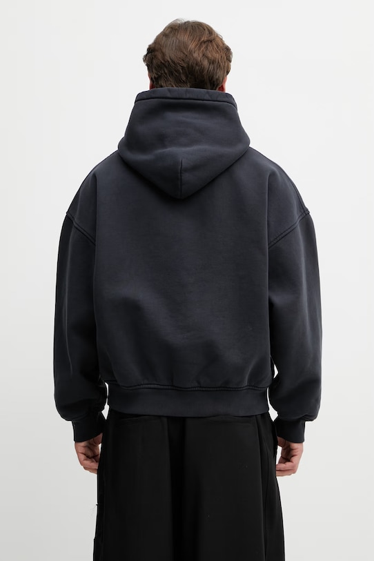 Odzież RHUDE Rossa bluza z kapturem bawełniana męska RHSS26HO01012 czarny