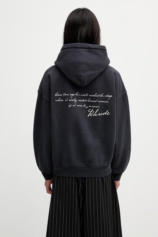 Odzież RHUDE Montenegro Morada bluza bawełniana męska RHSS26HO03012 czarny