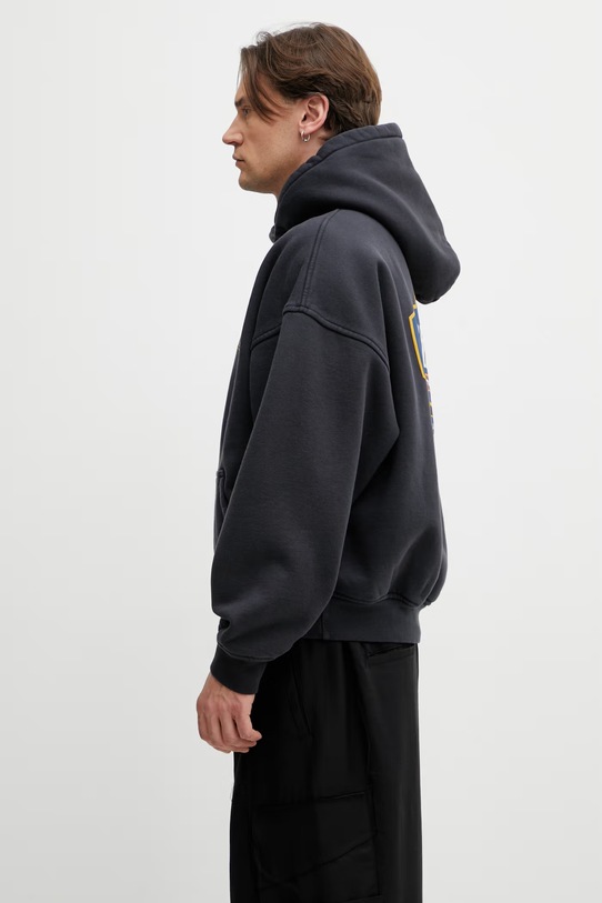 RHUDE Racing Crest bluza z kapturem bawełniana męska RHSS26HO07012 czarny SS26