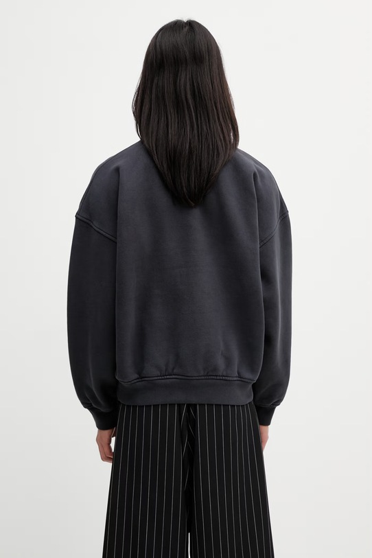 Odzież RHUDE Banner Crewneck bluza bawełniana męska RHSS26ST01012 czarny