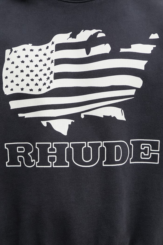 RHUDE Banner Crewneck bluza bawełniana męska czarny RHSS26ST01012